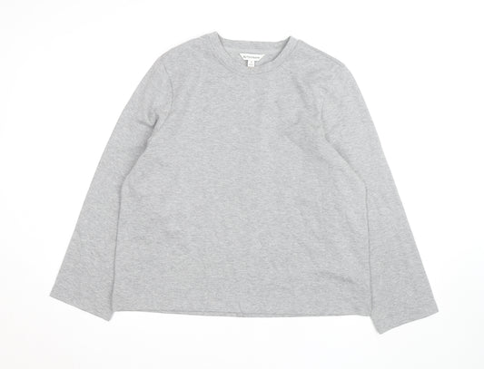 Marks and Spencer Autograph Women's Grey Cotton Jumper Size 16