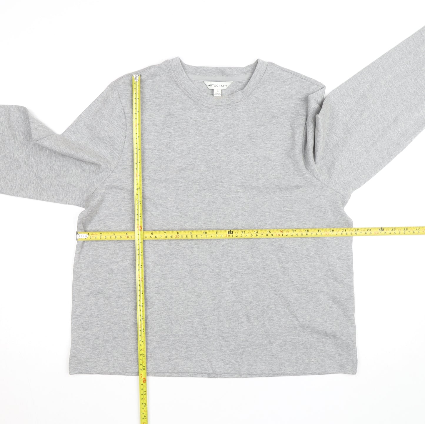 Marks and Spencer Autograph Women's Grey Cotton Jumper Size 16