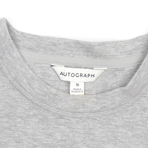 Marks and Spencer Autograph Women's Grey Cotton Jumper Size 16