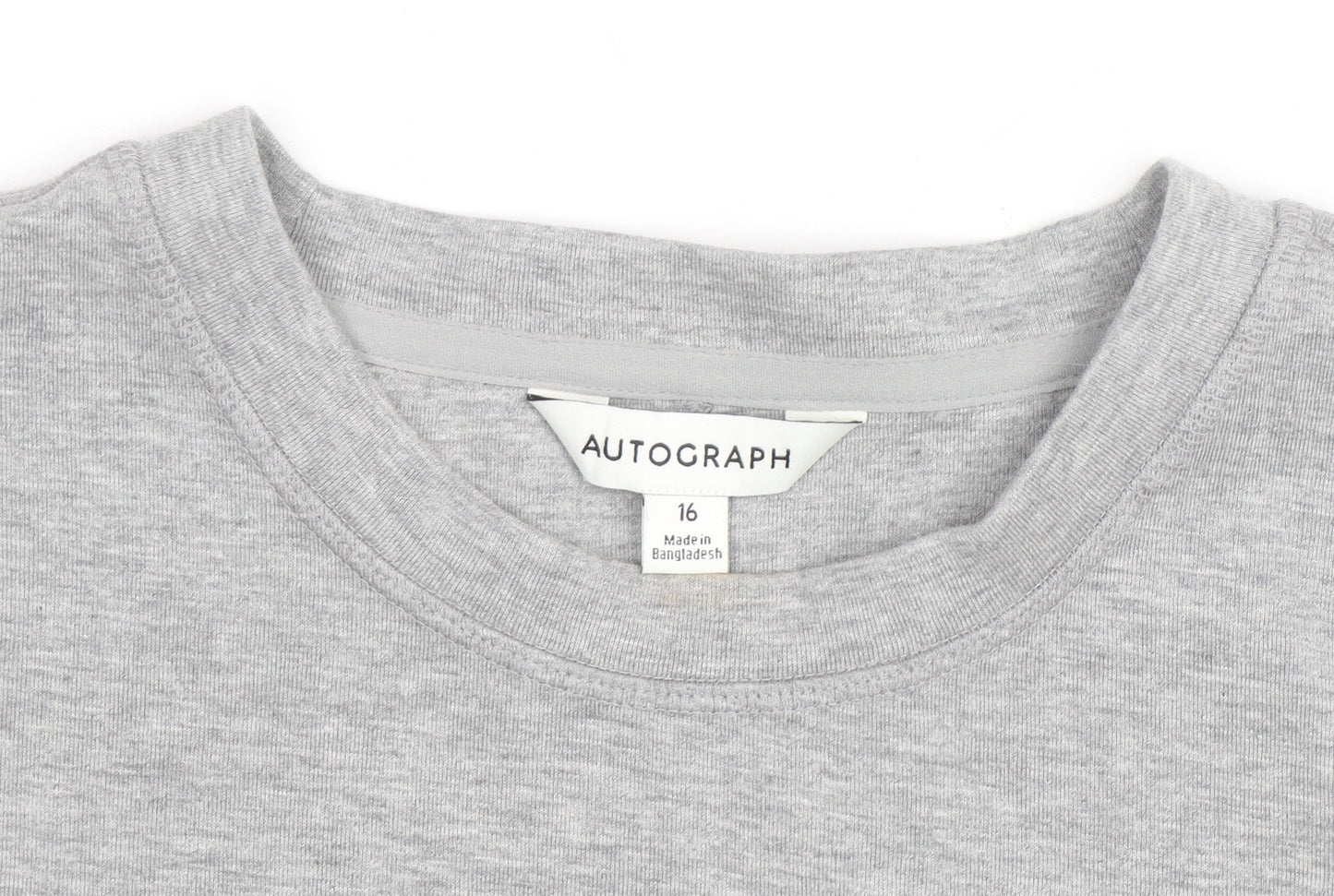 Marks and Spencer Autograph Women's Grey Cotton Jumper Size 16