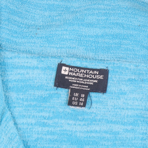 Mountain Warehouse Womens Blue Size 18 1/2 Zip Fleece Jacket