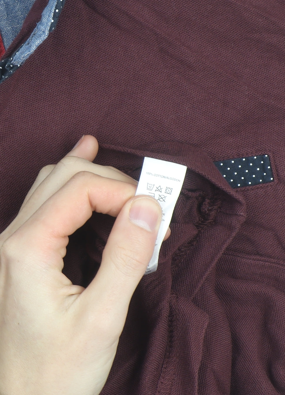 Centered Men’s Brown Cotton Short Sleeve Polo Shirt L