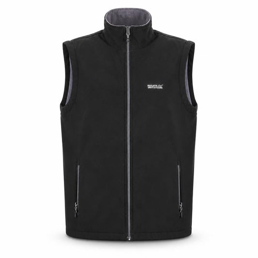 Regatta Men's Black Softshell Sleeveless Windproof Jacket L
