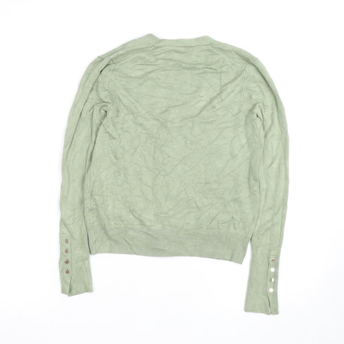 Zara Women’s Green V-Neck Button Cardigan Size S