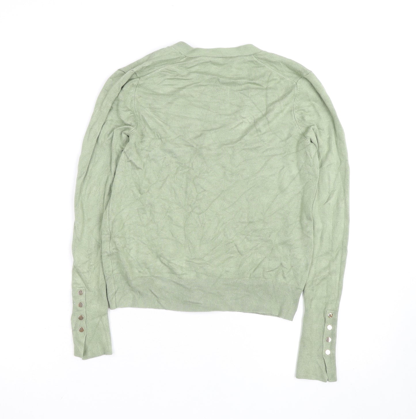 Zara Women’s Green V-Neck Button Cardigan Size S