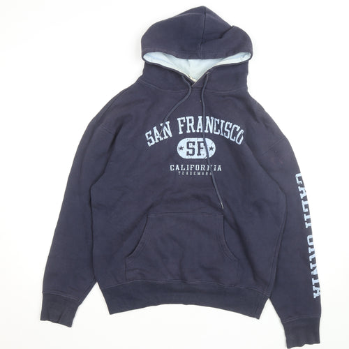 Robert Allen Men's Blue Pullover Hoodie Small San Francisco California Graphic