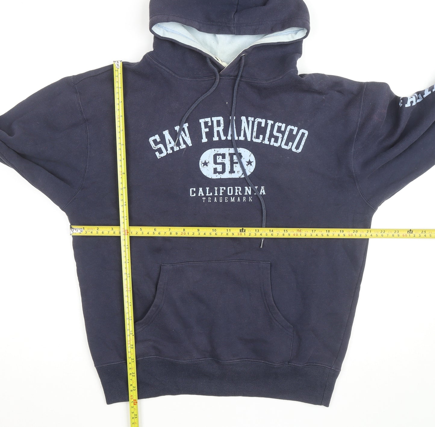 Robert Allen Men's Blue Pullover Hoodie Small San Francisco California Graphic