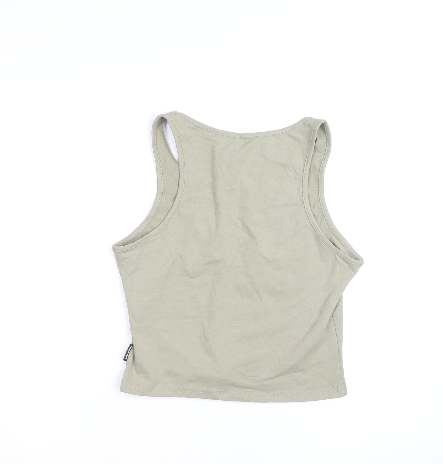 Playboy x Missguided Womens Green Cropped Tank Top L