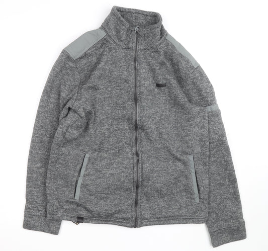 Regatta Mens Grey L Fleece Activewear Jacket Full Zip Outdoor