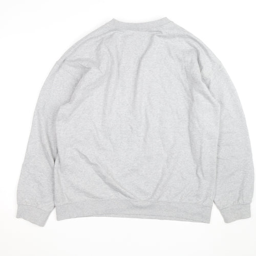 boohooMAN Grey HOMME Worldwide Sweatshirt Women Small Crew Neck Pullover