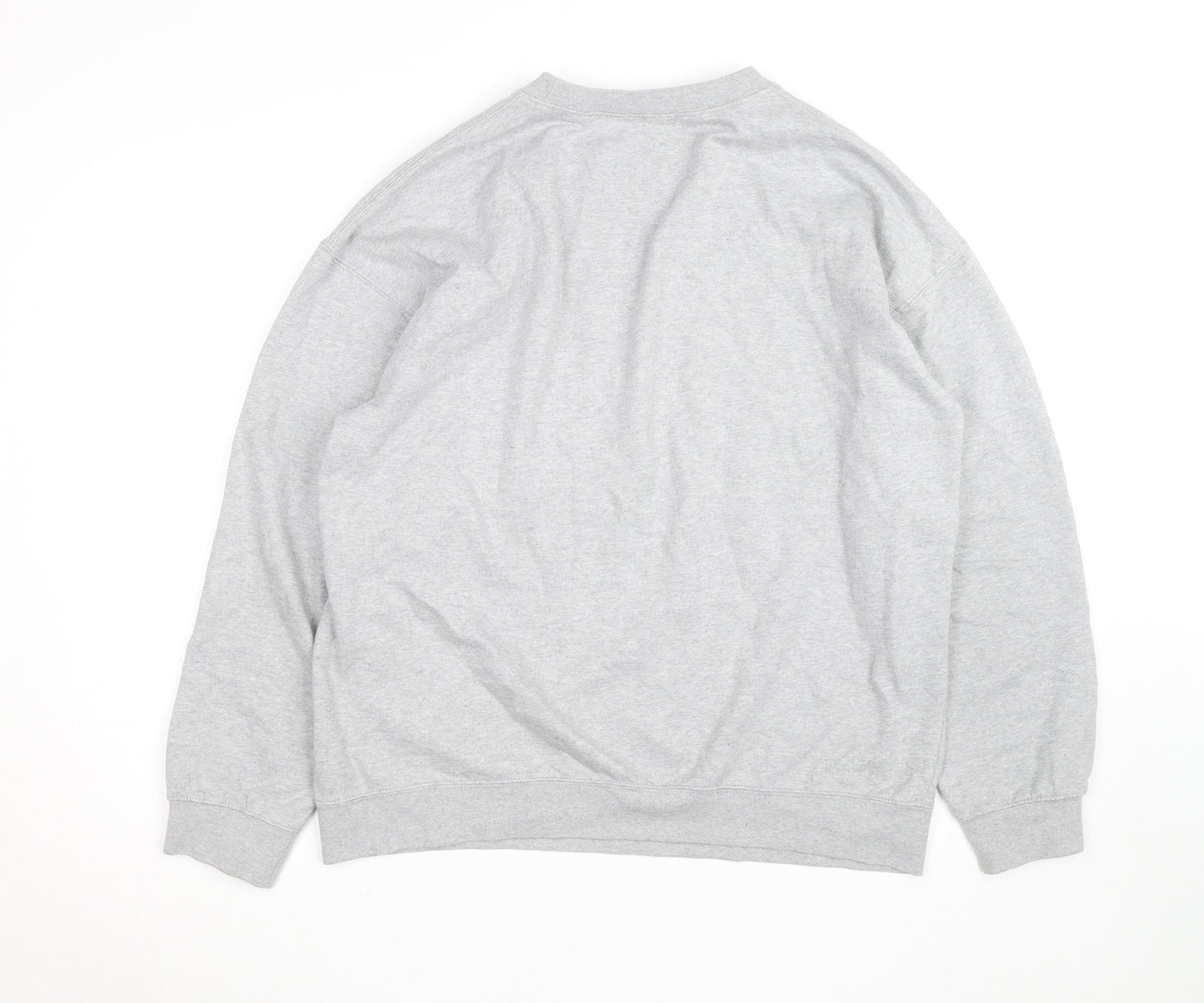 boohooMAN Grey HOMME Worldwide Sweatshirt Women Small Crew Neck Pullover