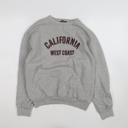 PrettyLittleThing Grey California West Coast Sweatshirt Small Unisex