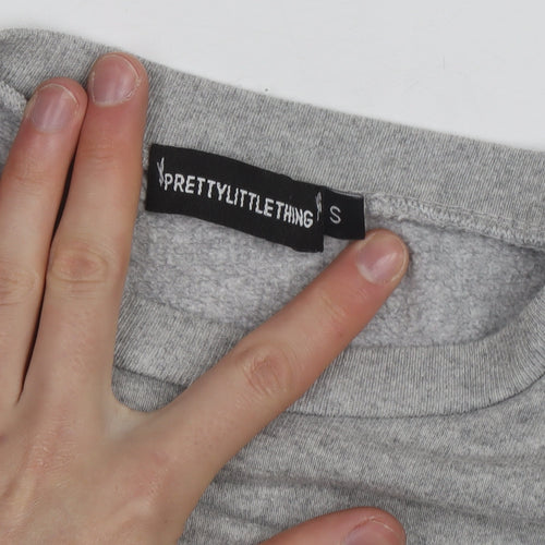 PrettyLittleThing Grey California West Coast Sweatshirt Small Unisex
