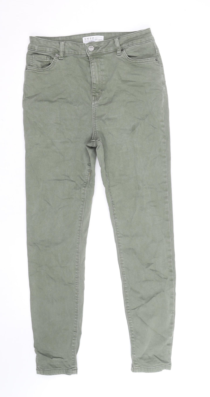 Primark Women’s Green Skinny Jeans Size 12 Stretch Denim