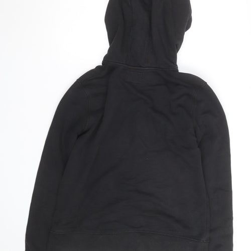 H&M Men Black Full Zip Fleece Hoodie Size M Regular Fit