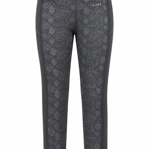 US PRO Womens Grey Seamless Animal Print Gym Leggings Size 8
