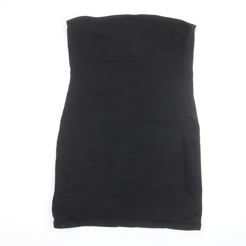 Zara Women Black Strapless Bodycon Short Dress Size 12