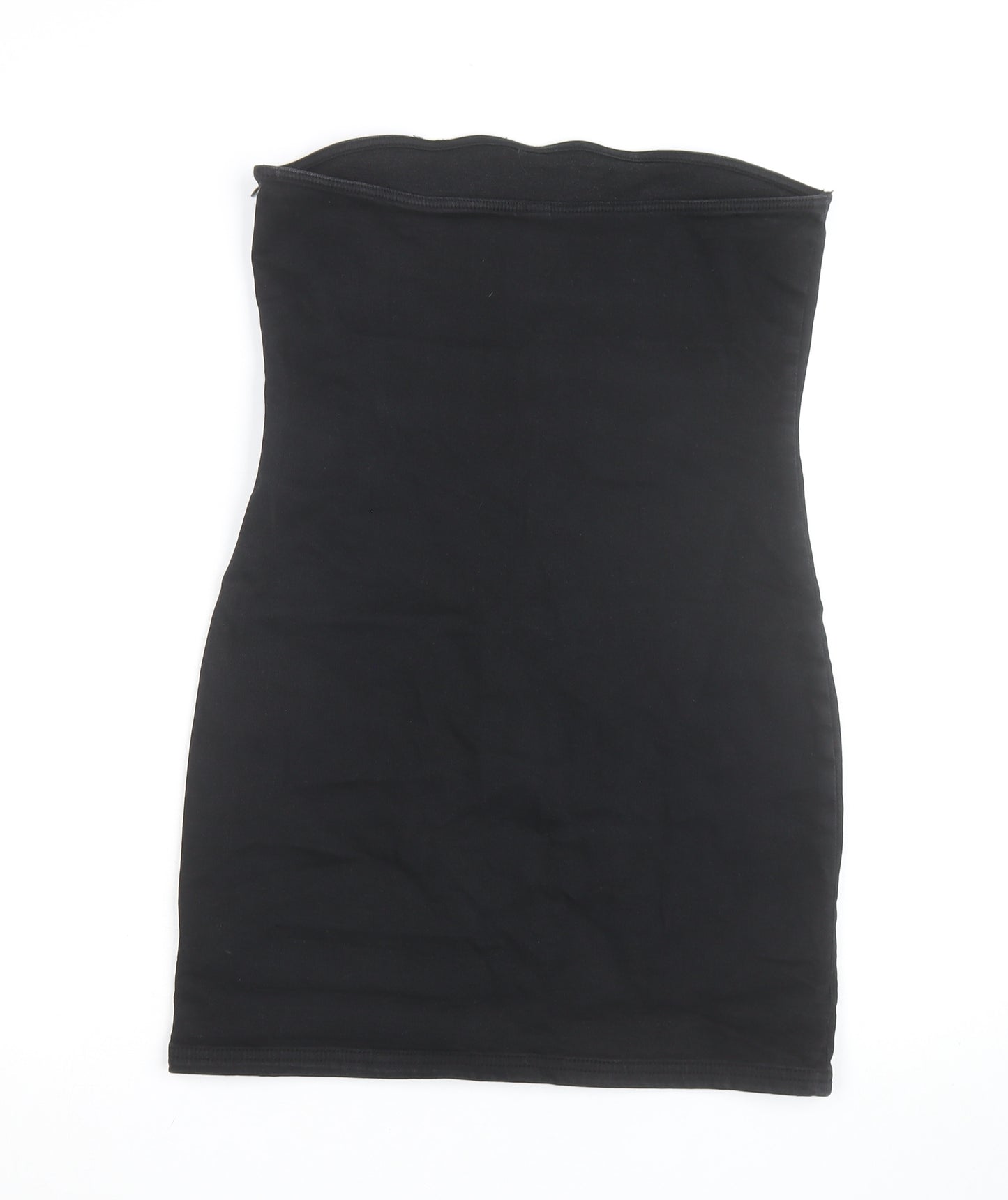 Zara Women Black Strapless Bodycon Short Dress Size 12