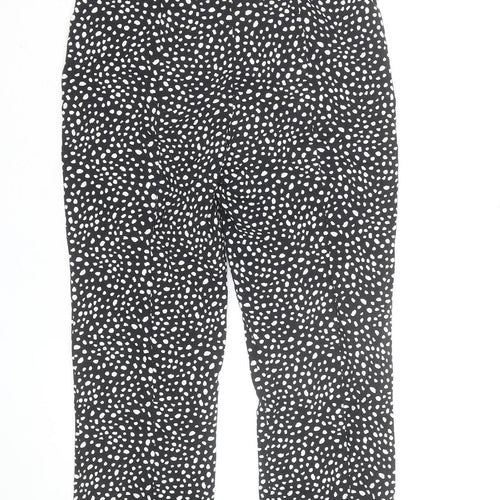 H&M Women’s Black White Polka Dot Tapered Trousers Size 12