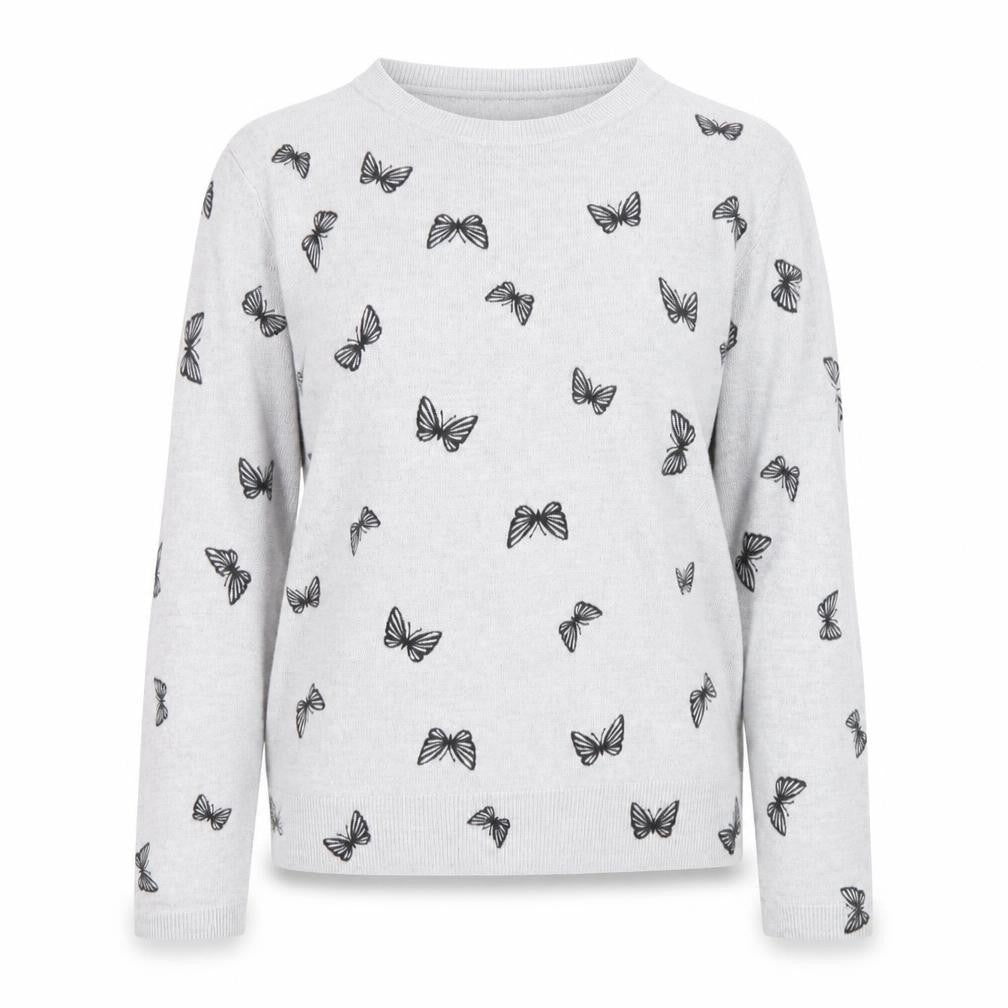 Marks and Spencer Women’s Grey Butterfly Knit Jumper Size 9