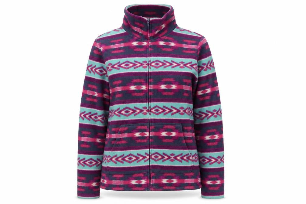 Front view of Sonoma Life + Style Women's Multicoloured Fleece Zip Jacket, size M