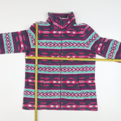 Sonoma Life + Style Women's Multicoloured Fleece Zip Jacket Size M
