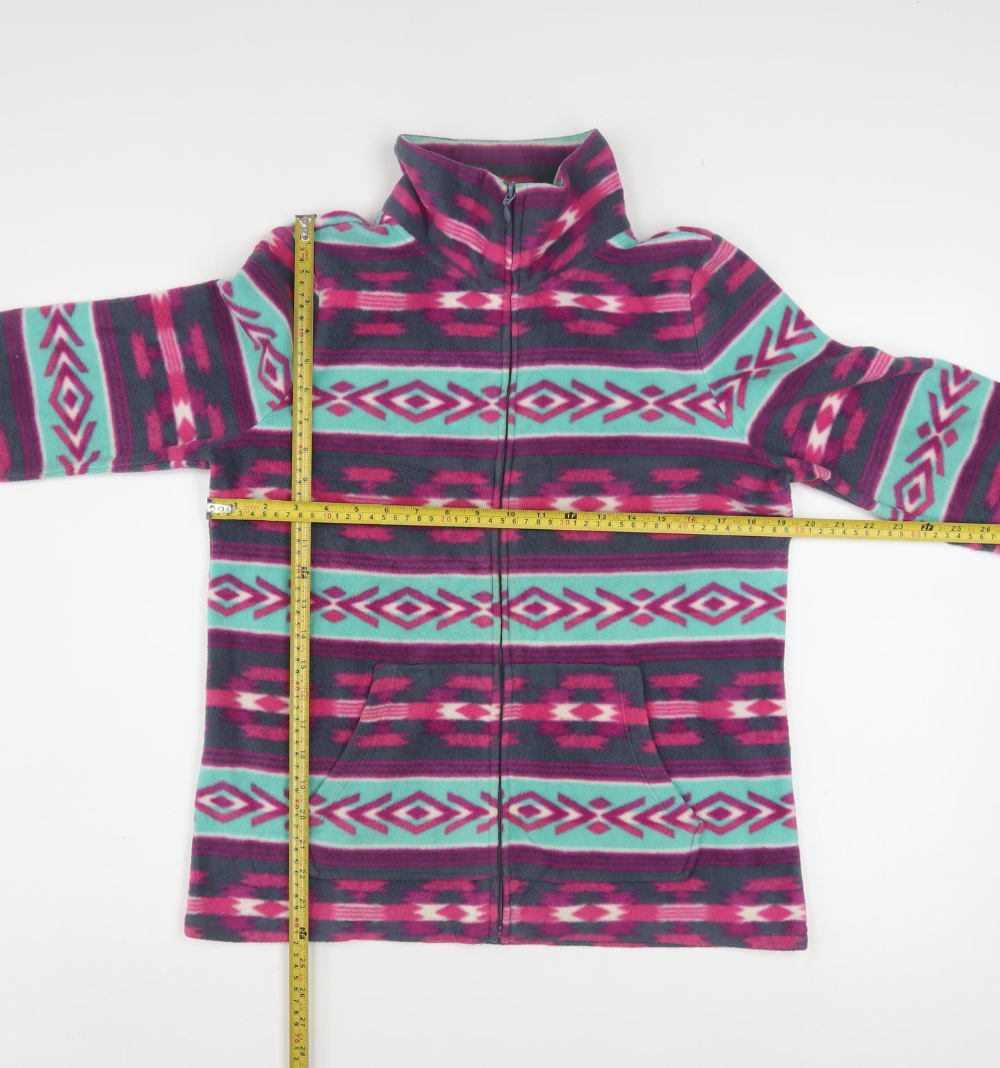 Sonoma Life + Style Women's Multicoloured Fleece Zip Jacket Size M