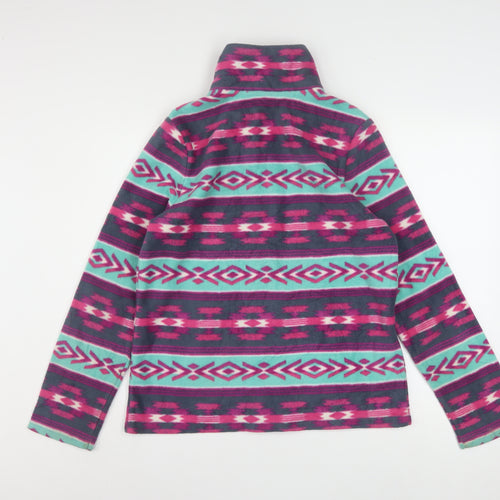 Sonoma Life + Style Women's Multicoloured Fleece Zip Jacket Size M