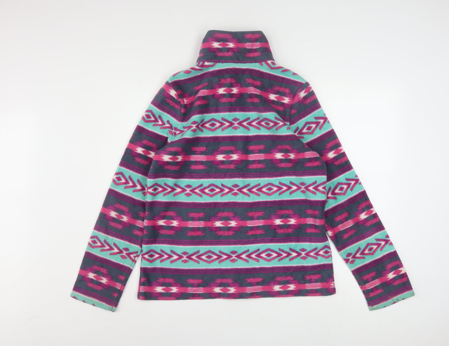 Sonoma Life + Style Women's Multicoloured Fleece Zip Jacket Size M