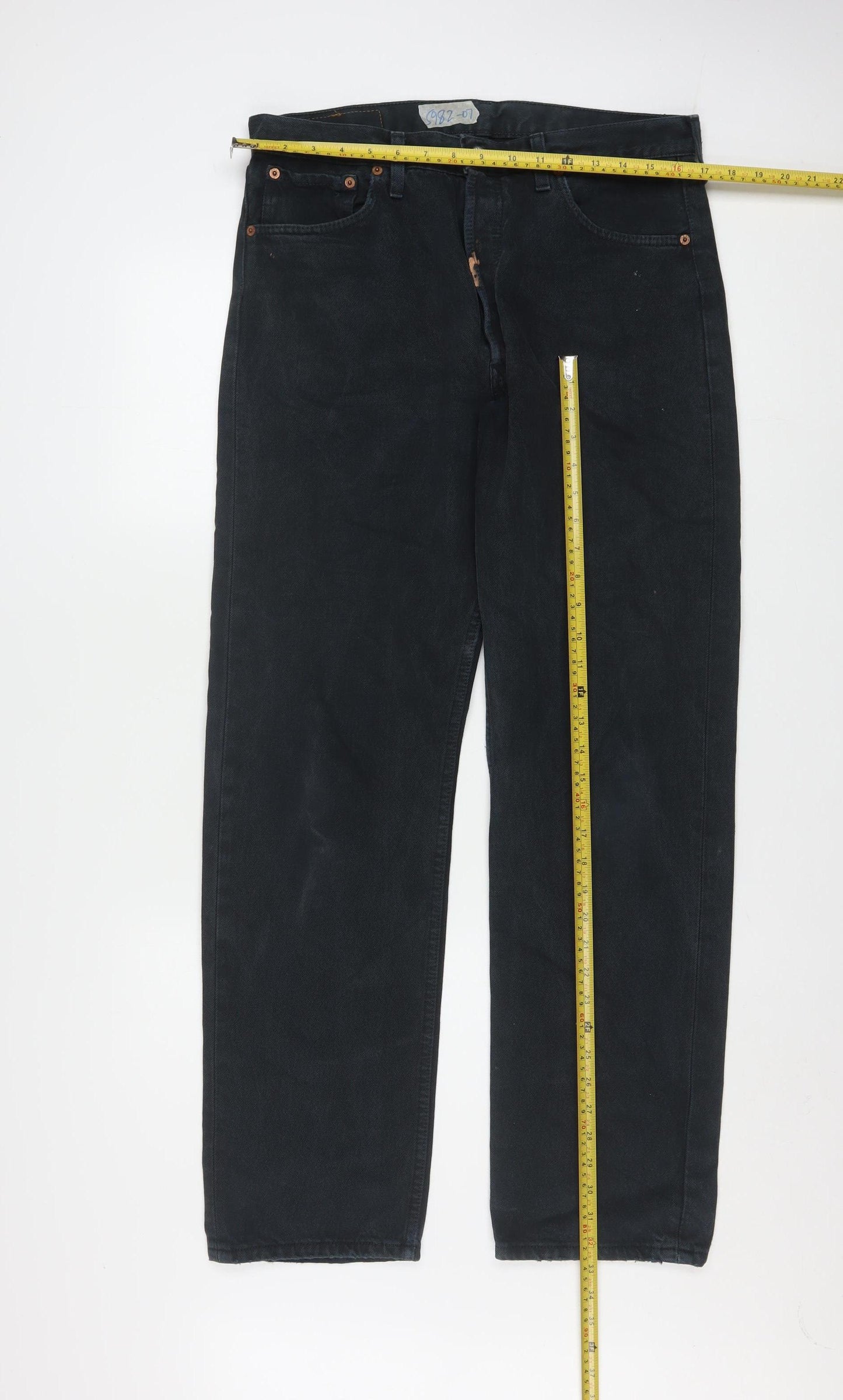 Levi's 501 Men's Black Straight Denim Jeans W34 L32 Classic Fit