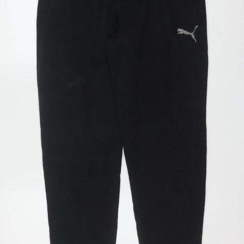 Puma Men's Black Medium Jogger Sweatpants 80% Cotton 20% Polyester
