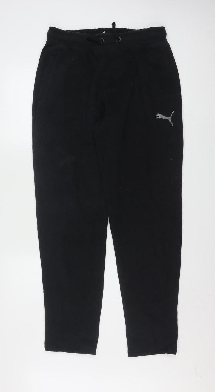 Puma Men's Black Medium Jogger Sweatpants 80% Cotton 20% Polyester