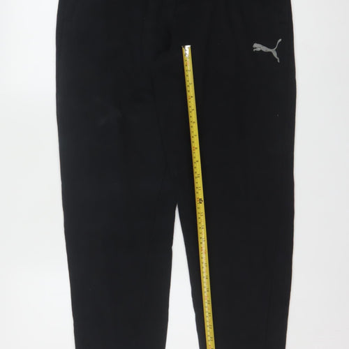 Puma Men's Black Medium Jogger Sweatpants 80% Cotton 20% Polyester
