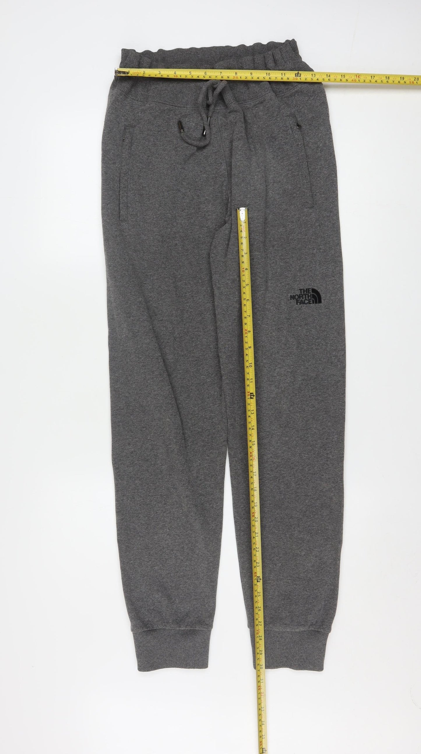 The North Face Men's Grey Jogger Trousers Size S Cotton Blend