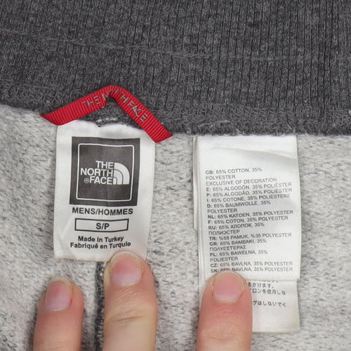 The North Face Men's Grey Jogger Trousers Size S Cotton Blend