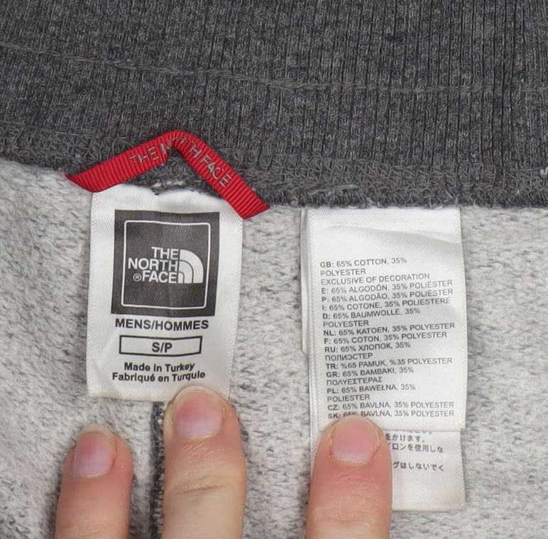 The North Face Men's Grey Jogger Trousers Size S Cotton Blend