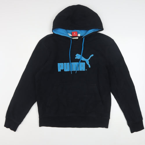 Puma Men's Black Pullover Hoodie Small Sports Fleece Sweatshirt