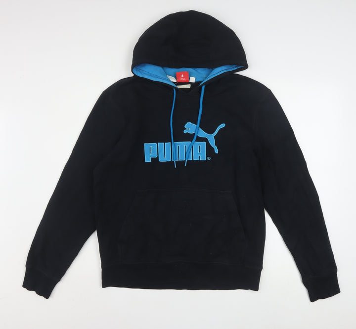 Puma Men's Black Pullover Hoodie Small Sports Fleece Sweatshirt