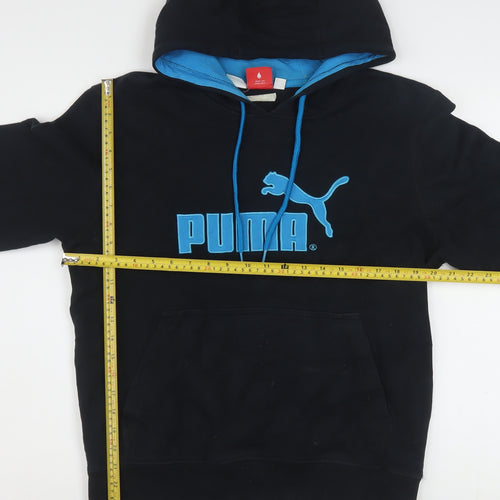 Puma Men's Black Pullover Hoodie Small Sports Fleece Sweatshirt