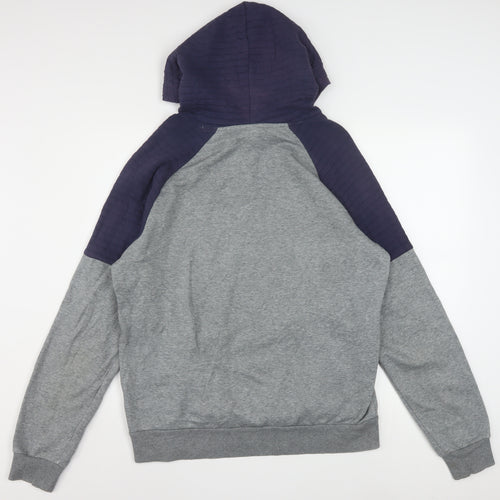 Puma Men's Grey Pullover Hoodie M Lightweight Logo Sportswear