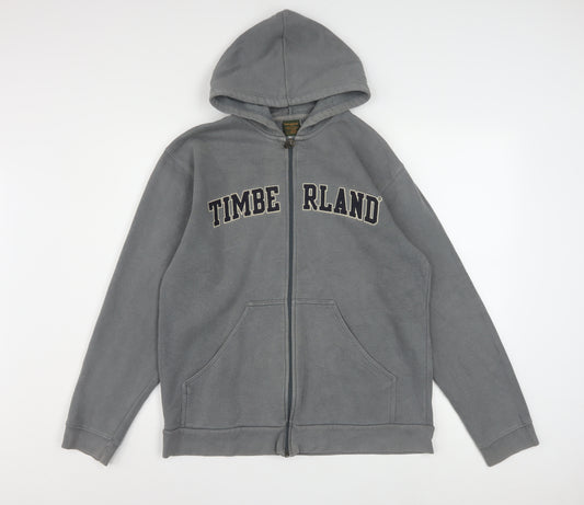 Timberland Mens Grey Full Zip Hoodie XS Classic Fleece