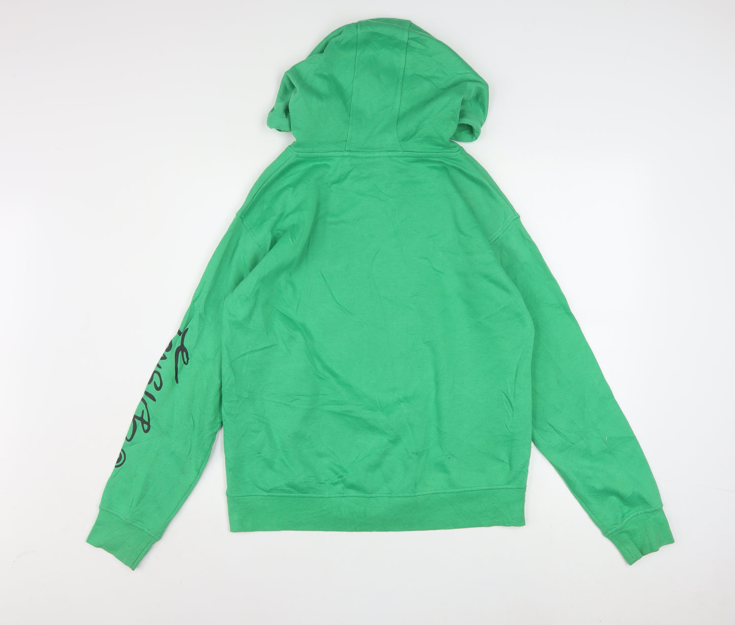 Disney Women Green Mickey Mouse Pullover Hoodie XS Graphic Print