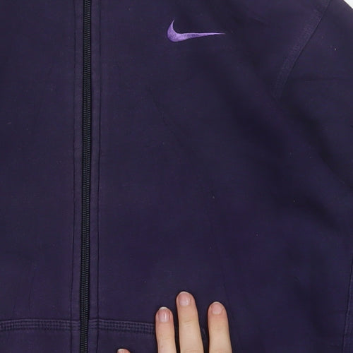 Nike Boys Purple Full Zip Hoodie 13-15 Years Fleece Sweatshirt
