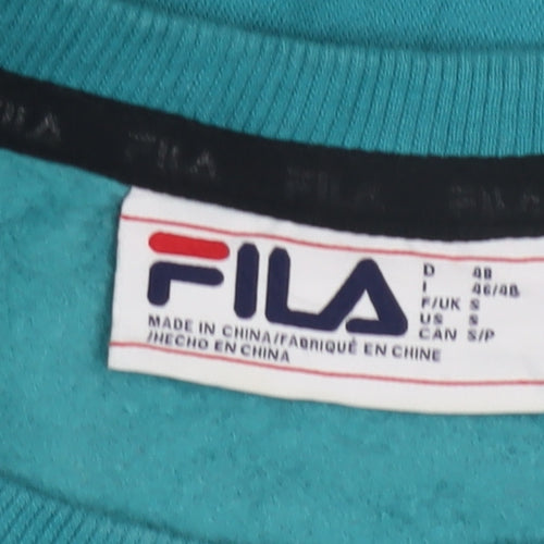 FILA Men's Blue Retro 90s Crew Neck Pullover Sweatshirt Size S