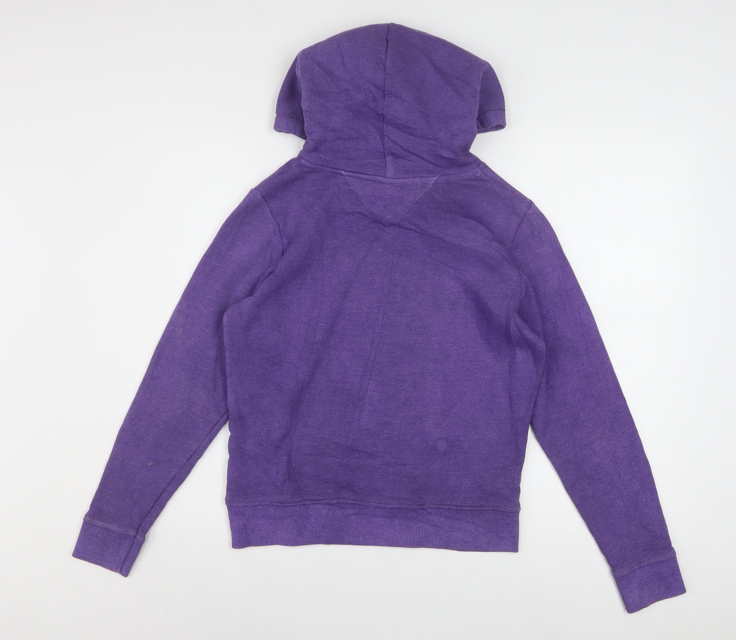 Tommy Jeans Women Purple XS Pullover Hoodie Cotton Blend Casual