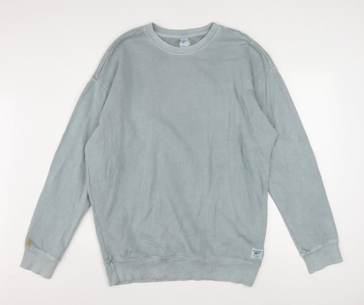 Reebok Men's Grey Crew Neck Pullover Sweatshirt Size M