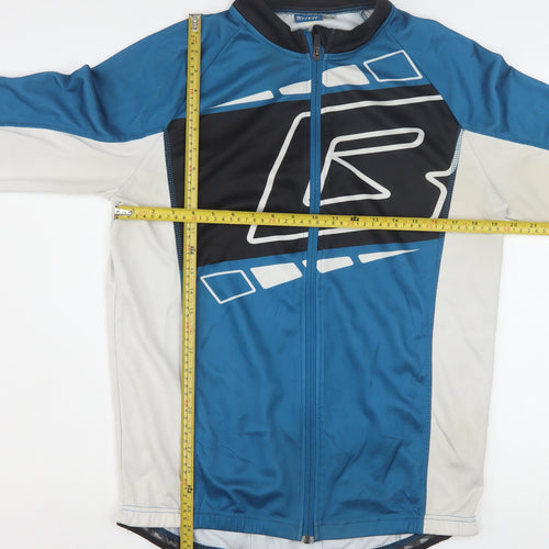 Crivit Mens Blue Cycling Track Jacket L Full Zip Polyester Sportswear