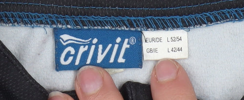 Crivit Mens Blue Cycling Track Jacket L Full Zip Polyester Sportswear