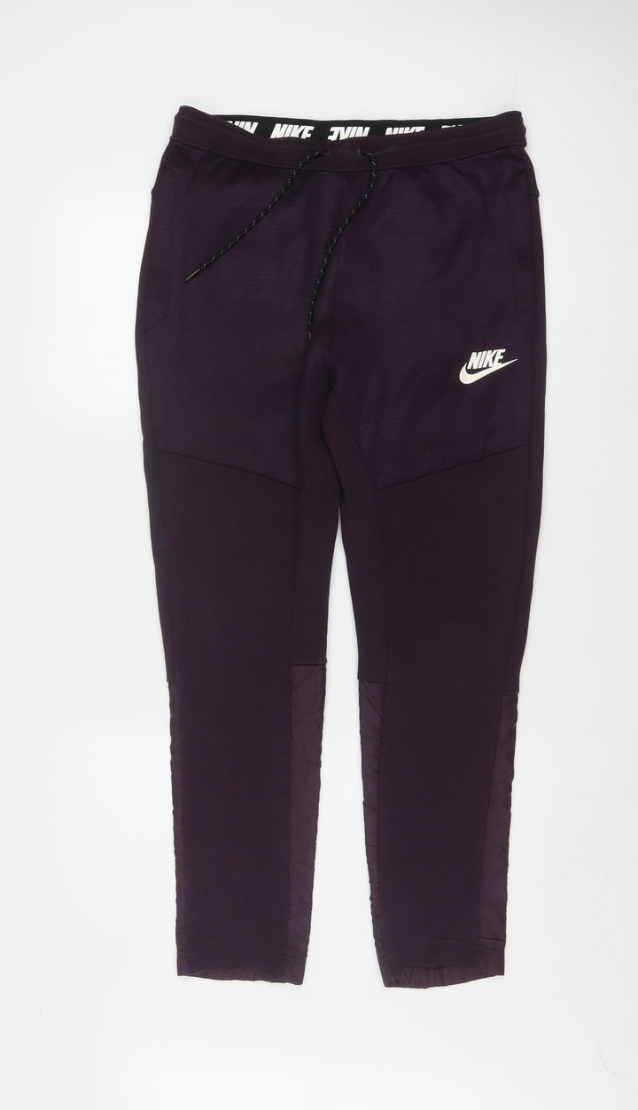 Nike Men's Purple Jogger Activewear Trousers Size M