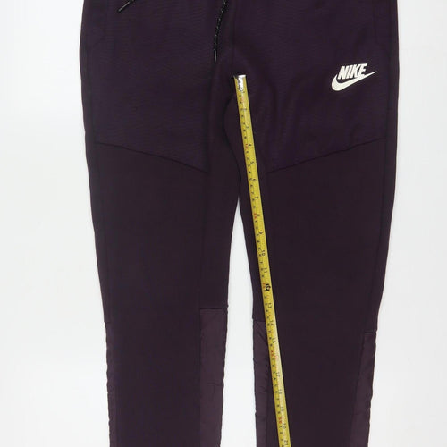 Nike Men's Purple Jogger Activewear Trousers Size M